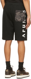 AAPE by A Bathing Ape Black Logo Shorts