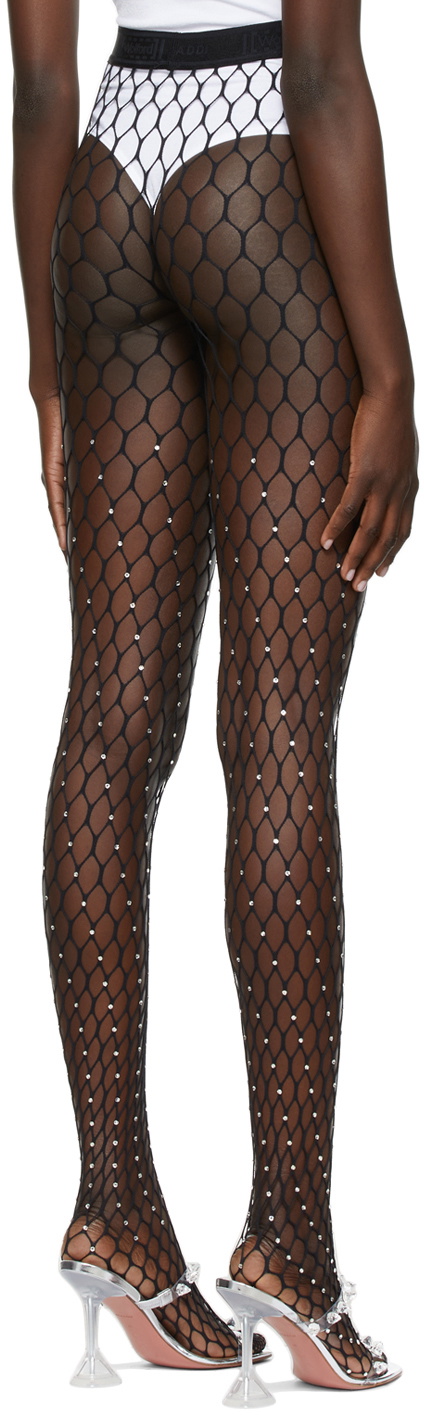 Wolford Louisa Black Sheer Swarovski Pearl Tights