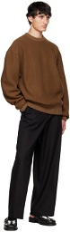 System SSENSE Exclusive Brown Crewneck Sweater