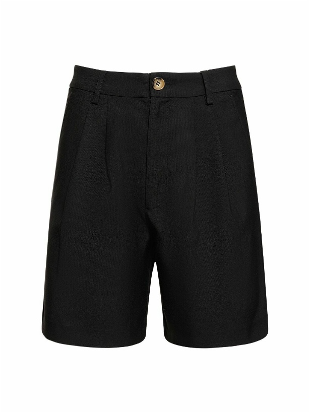 Photo: ANINE BING - Carrie Pleated Wool Blend Shorts