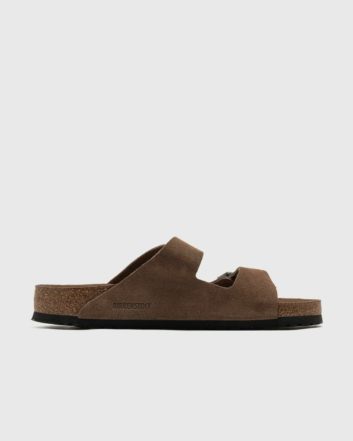 Birkenstock Arizona Soft Footbed Suede Leather Brown Mens Sandals & Slide