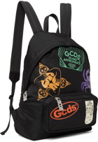 GCDS Black Nylon Shell Backpack