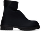 424 Black Pleated Marathon Boots