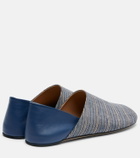 JW Anderson Leather-trimmed slip-on shoes