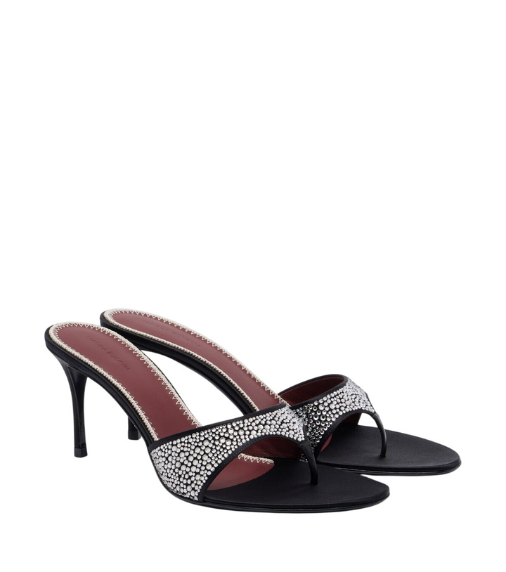Photo: Magda Butrym Embellished satin thong sandals