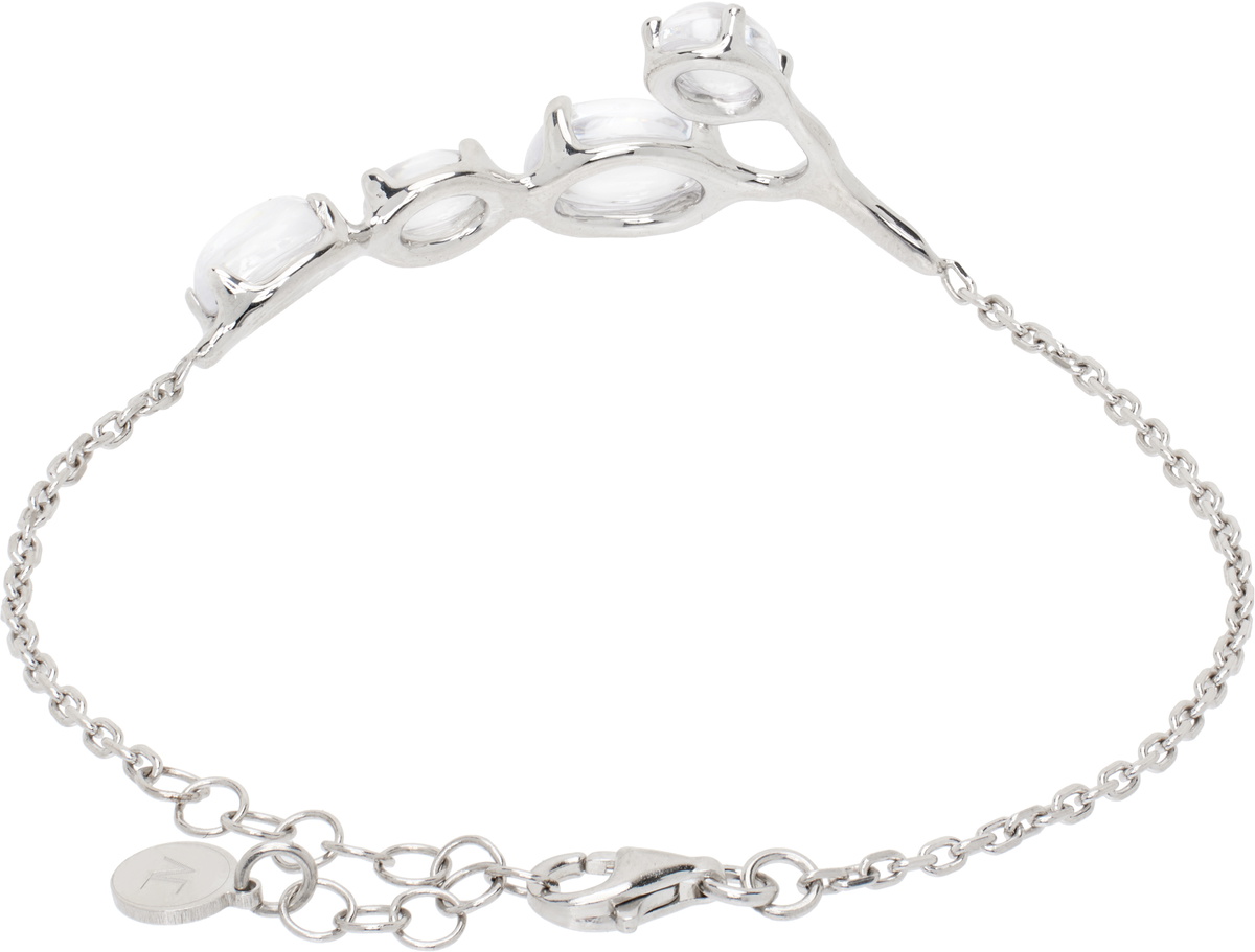 Alan Crocetti Silver Clear Droplet Bracelet