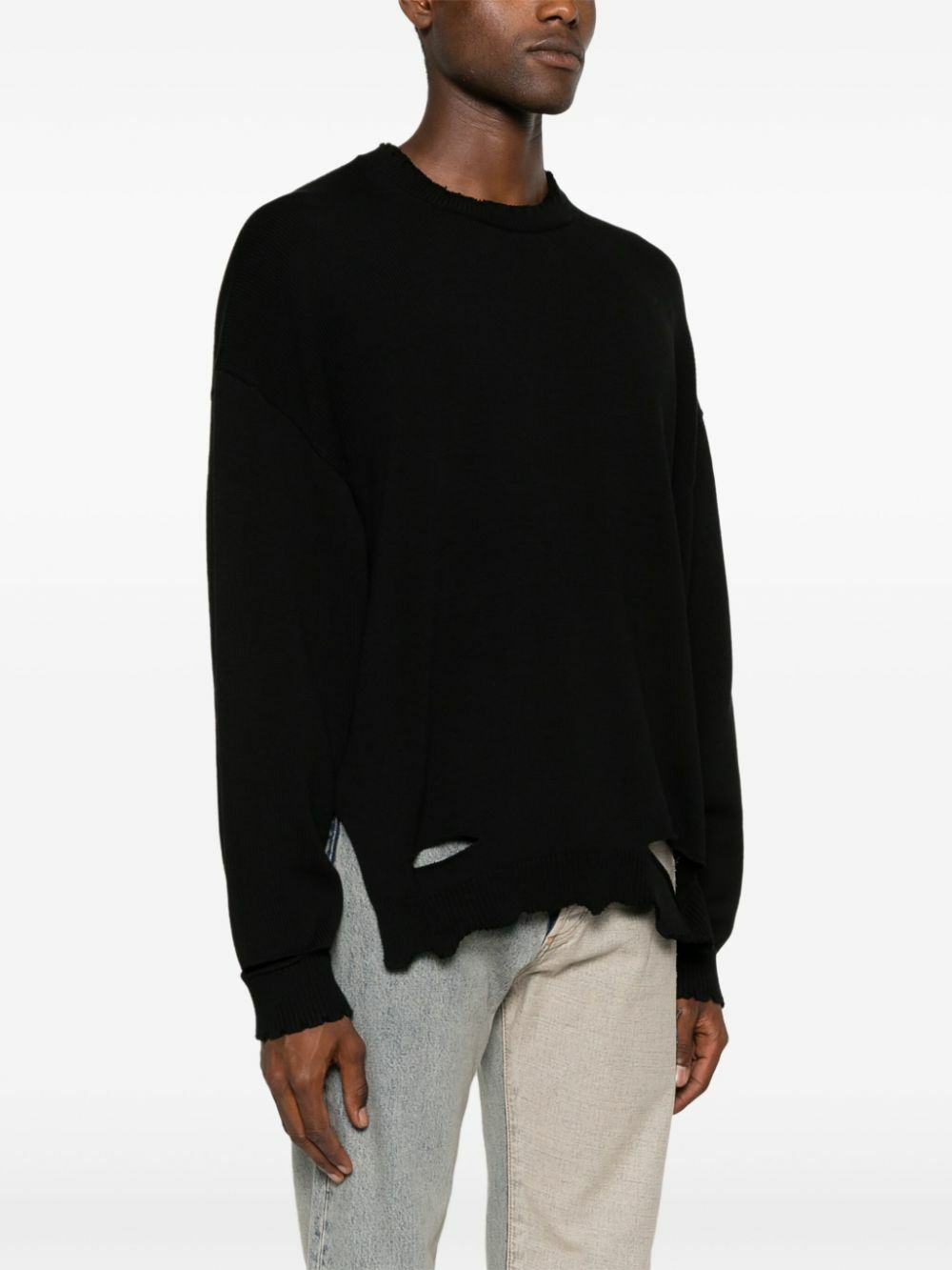 Helmut Lang Distressed Ribbed Sweater Helmut Lang