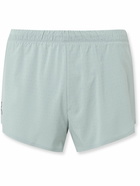 ON - Race Slim-Fit Perforated Stretch-Jersey Shorts - Gray