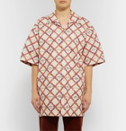 Gucci - Oversized Camp-Collar Printed Paper-Effect Crinkled-Shell Shirt - Neutrals