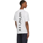 Moncler White and Black Logo T-Shirt