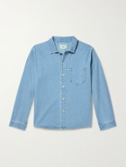 Folk - Loop Cord-Trimmed Denim Shirt - Blue