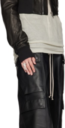 Rick Owens Silver Open Trunk Ring