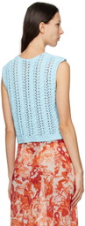 Marco Rambaldi SSENSE Exclusive Blue Braided Vest
