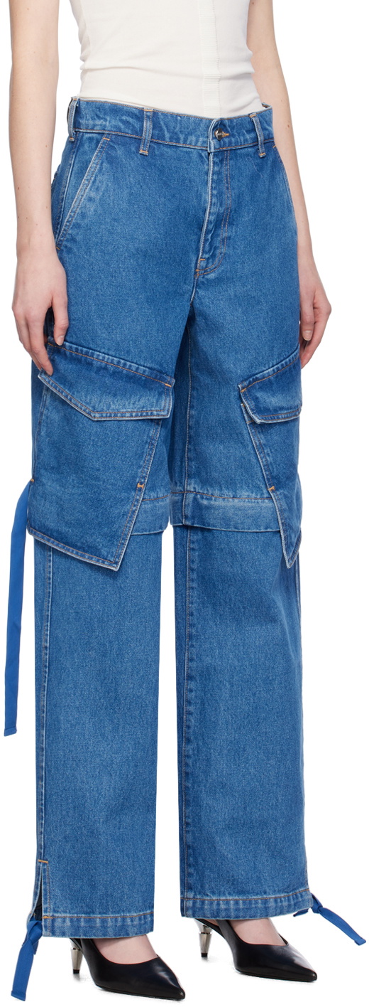 Dion Lee Blue Parachute Jeans