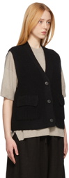 CORDERA Black Wool Waistcoat Vest