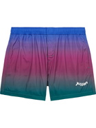 Missoni - Straight-Leg Mid-Length Logo-Print Degradé Swim Shorts - Purple