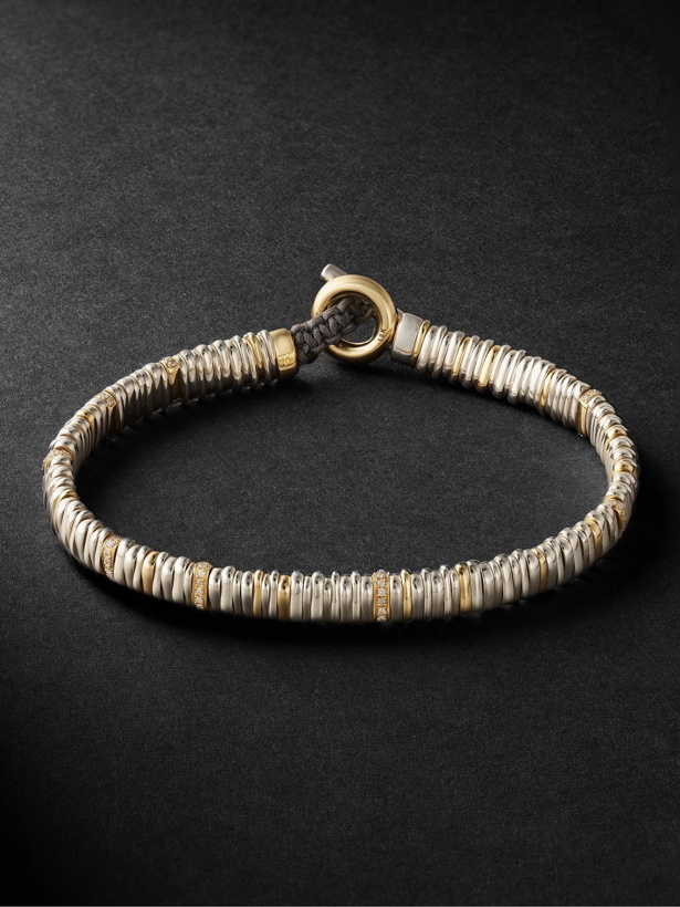 Photo: M. Cohen - The Small Zig Gold and Silver Diamond Bracelet - Gold