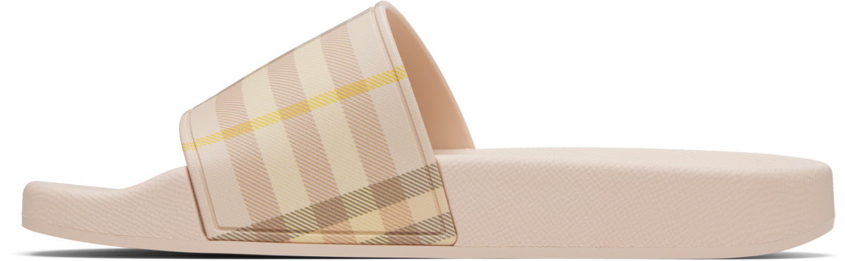 Burberry Pink Check Slides
