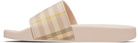 Burberry Pink Check Slides