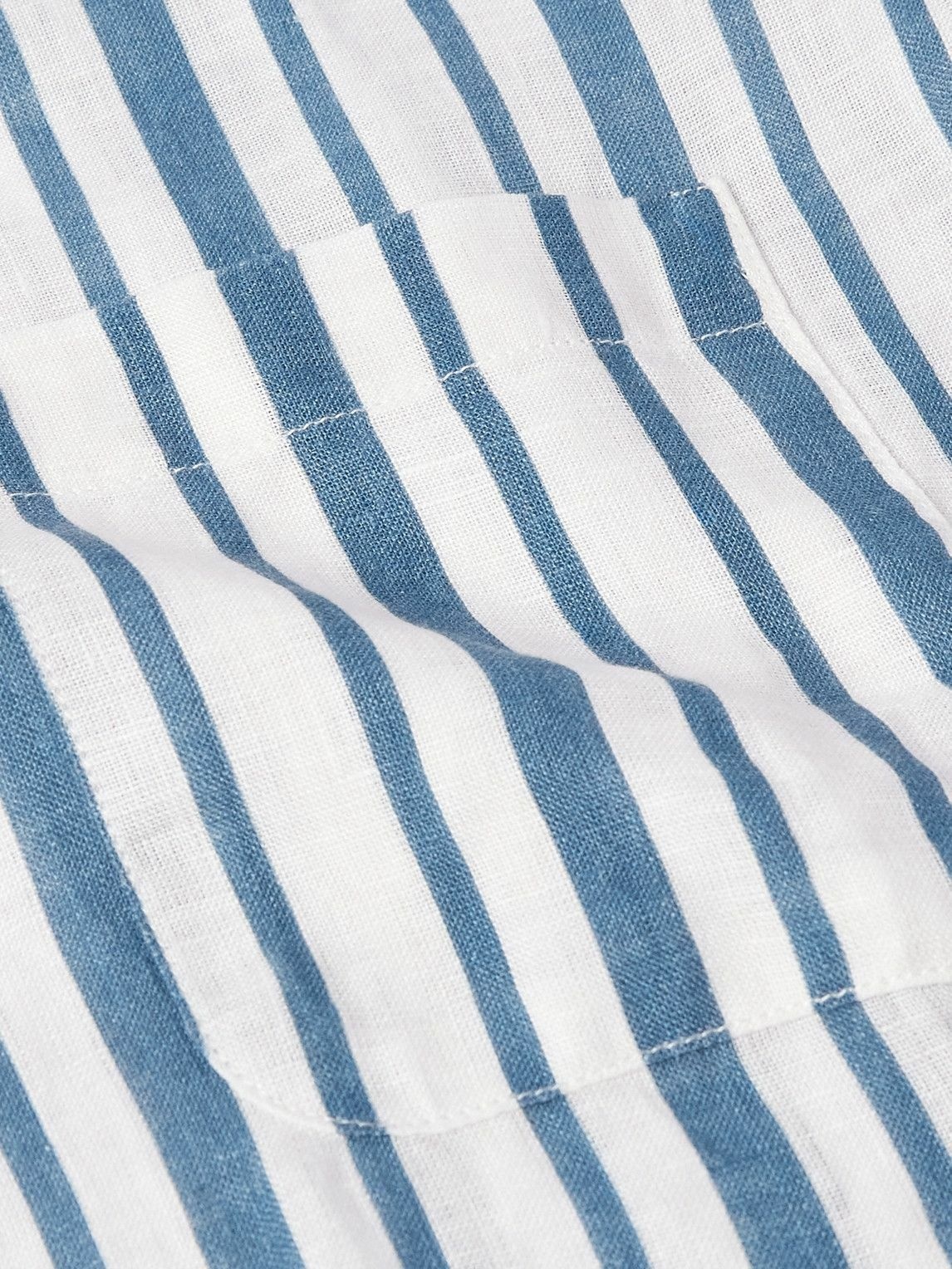 Frescobol Carioca - Emilio Striped Linen Shirt - Blue Frescobol Carioca
