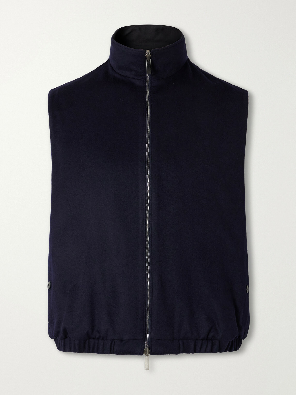 Stòffa - Reversible Brushed-Cashmere Gilet - Blue