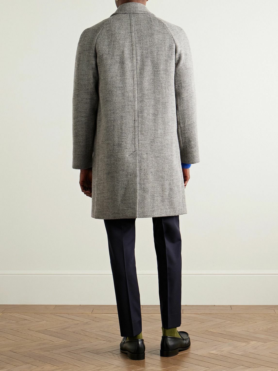 Paul Smith - Herringbone Wool-Blend Coat - Gray