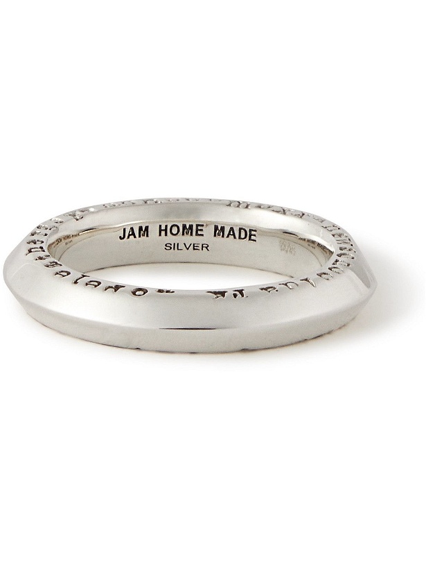 Photo: Jam Homemade - 15th Neo Small Engraved Sterling Silver Ring - Silver
