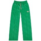 Adidas Women's Adicolor 70s Velour Pant in Green