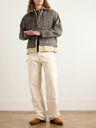 Cherry Los Angeles - Mechanic Corduroy-Trimmed Cotton-Canvas Jacket - Gray