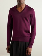 TOM FORD - Slim-Fit Silk-Blend Sweater - Purple