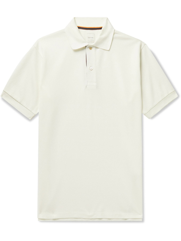Photo: PAUL SMITH - Cotton-Piqué Polo Shirt - White - S