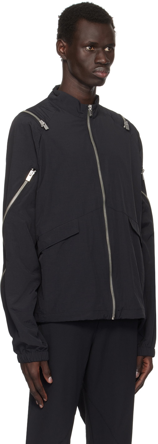 HELIOT EMIL Black Haze Windbreaker Jacket Heliot Emil