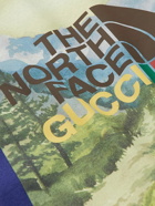 GUCCI - The North Face Logo-Print Cotton-Jersey T-Shirt - Blue