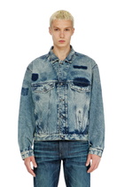 Diesel Trucker jacket with patch effects - Denim Jackets - Unisex - Blue