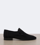 The Row Two suede loafers