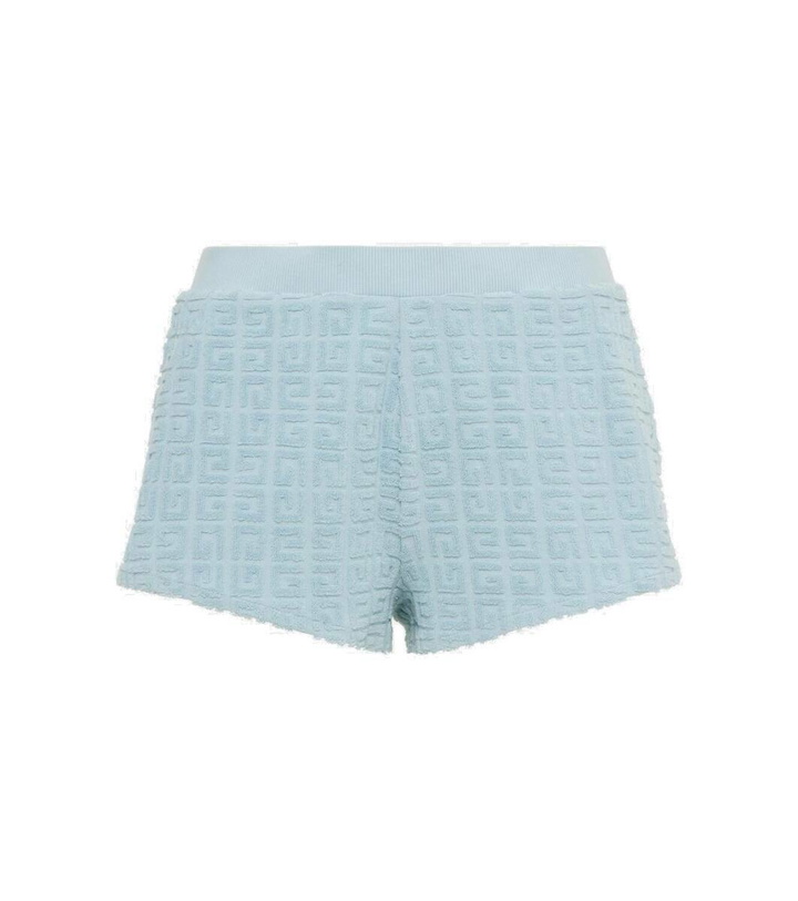 Photo: Givenchy Plage 4G cotton-blend terry shorts