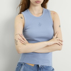 JW Anderson Women's Anchor Embroidery Vest in Steel Blue