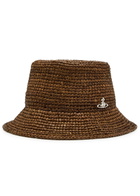 Vivienne Westwood Orb Raffia Bucket hat Camel