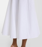 Patou Gathered cotton midi dress