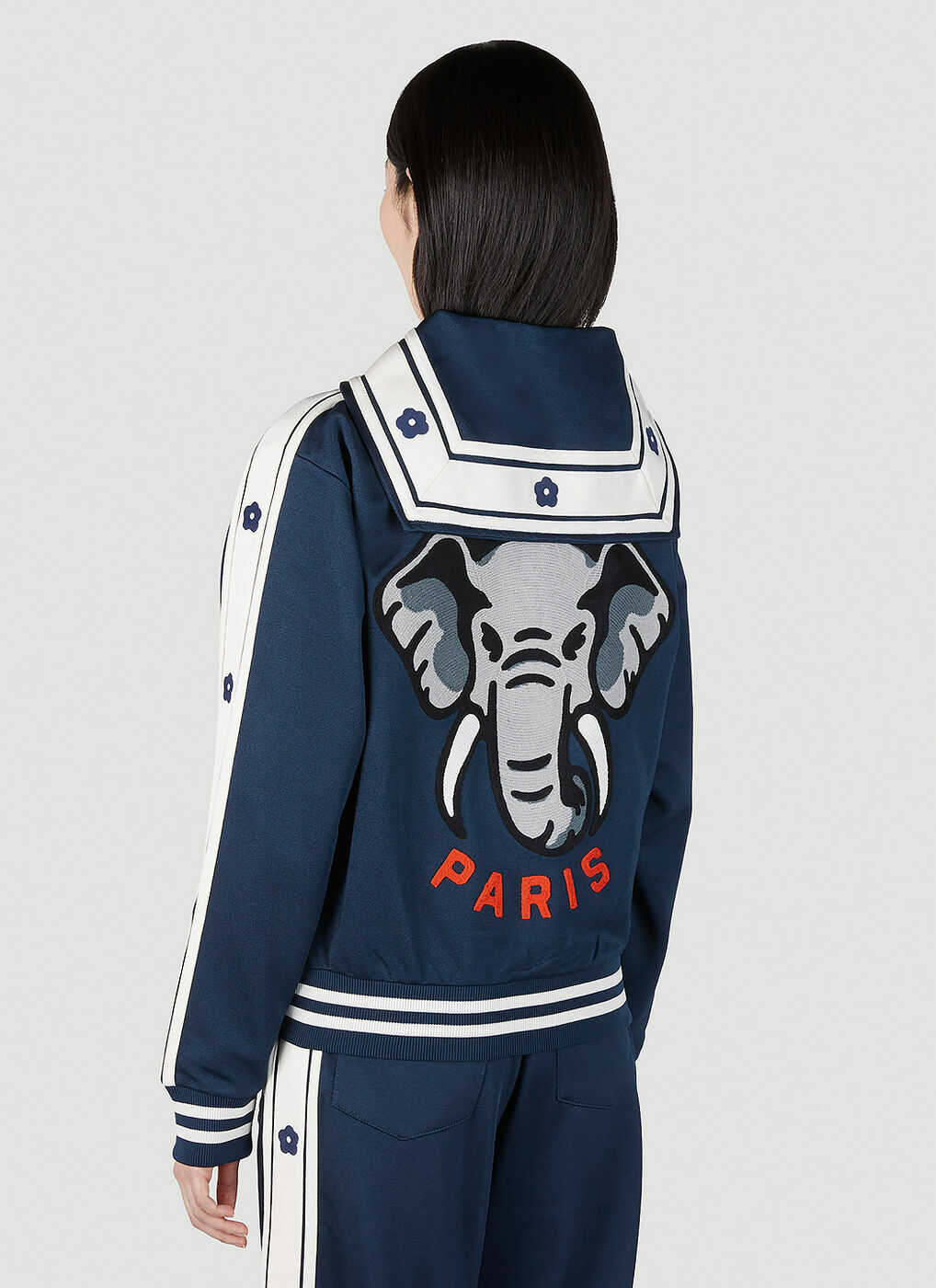 Kenzo - Floral Trim Track Jacket in Blue Kenzo