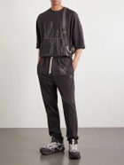 Rick Owens - Moncler Straight-Leg Logo-Appliquéd Embroidered Cotton-Jersey Sweatpants - Brown