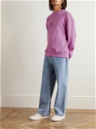 MANAAKI - Logo-Embroidered Cotton-Jersey Sweatshirt - Purple