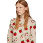 Gucci Off-White Jacquard GG Apple Sweater