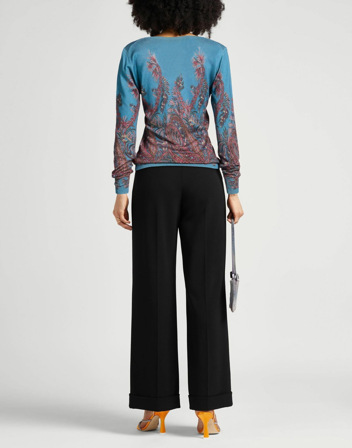 Etro Womens Sweater Slate in Blue