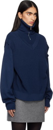 MARIE ADAM-LEENAERDT Navy 4-In One Sweater