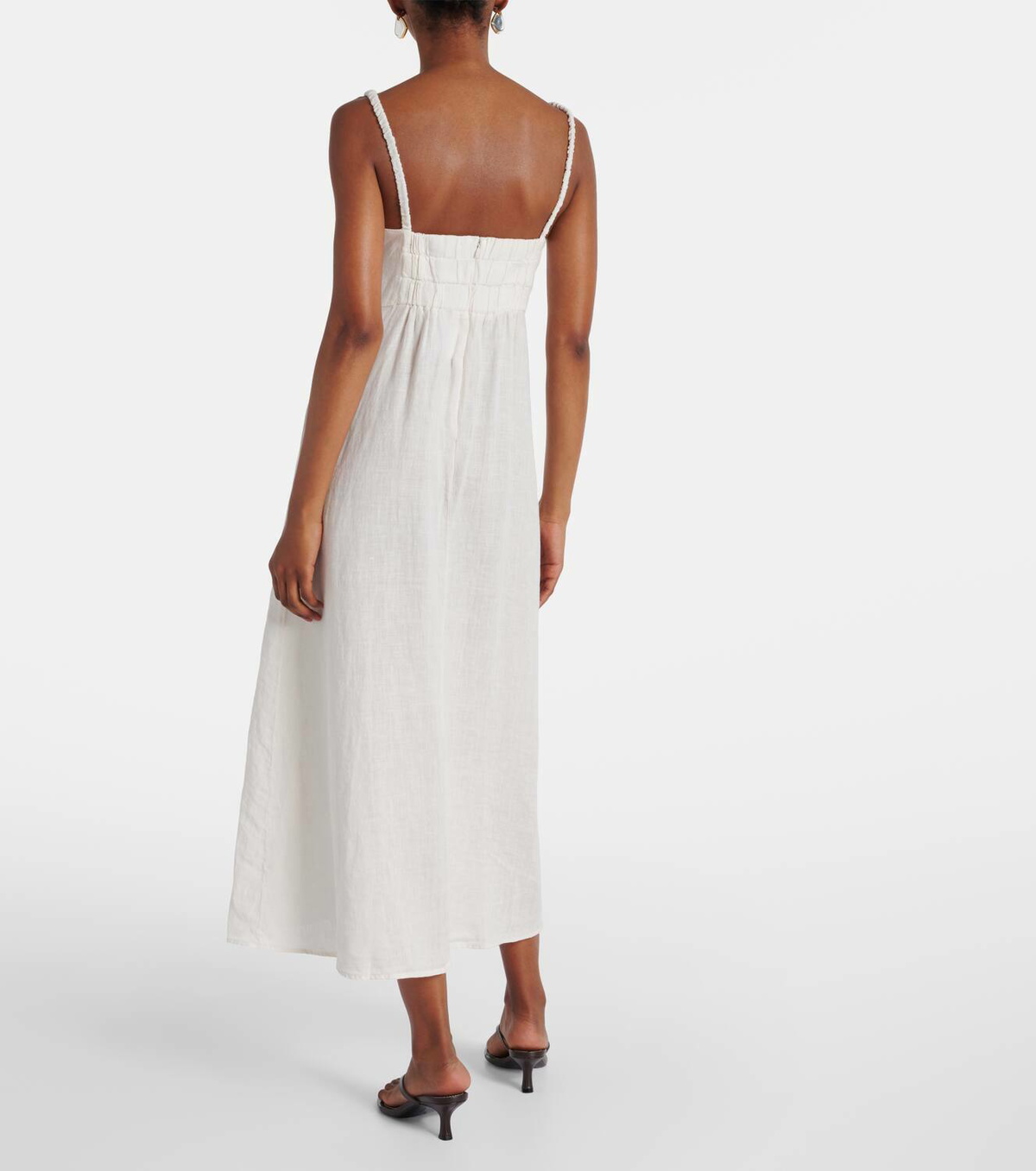 Velvet Janet linen midi dress