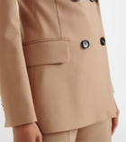 Sportmax Double-breasted virgin wool blazer