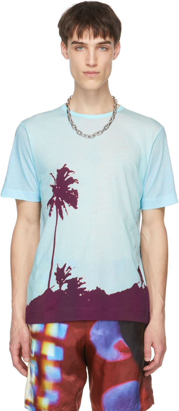 Dries Van Noten Blue & Purple Len Lye Edition Tattoo T-Shirt Dries