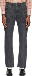Stefan Cooke Black Braided Jeans