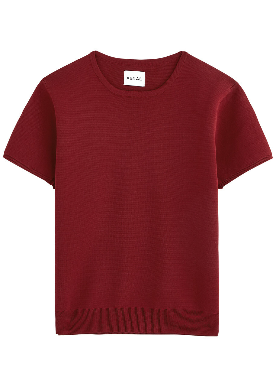 Aexae Stretch-knit top Dark Red